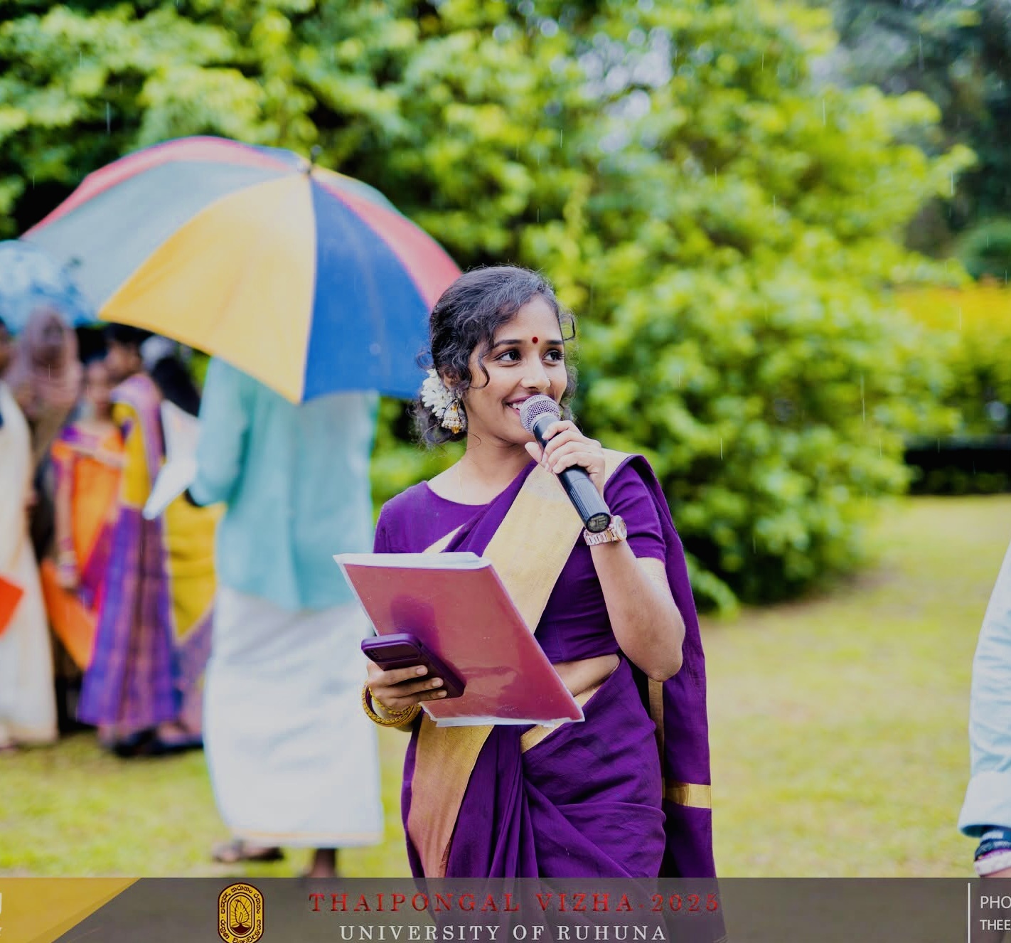 Samadhi hosting a university event